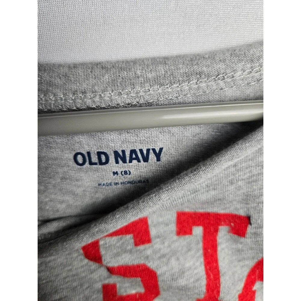 Old Navy Ohio State Buckeyes Girls M 8 Gray Red Graphic T-Shirt NCAA Licensed